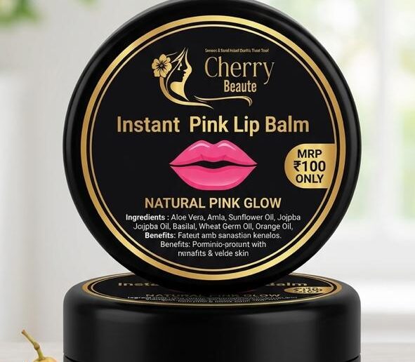Cherry Beaute Instant Pink Lip Balm – Natural Pink Glow | Herbal Lip Care | 100% Natural