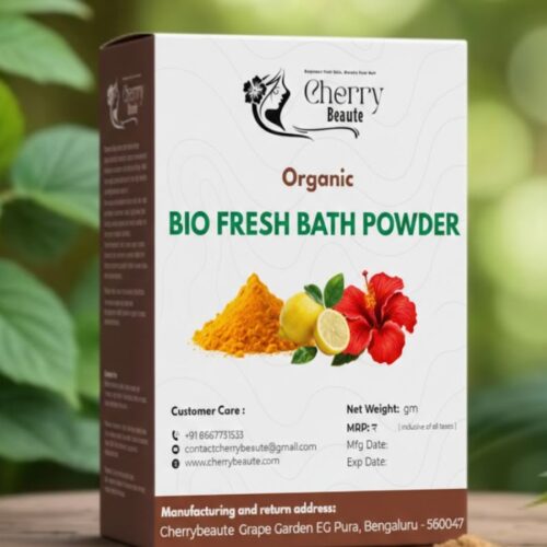 Cherry Beaute Organic Bio Fresh Bath Powder | Herbal Skin Care Powder