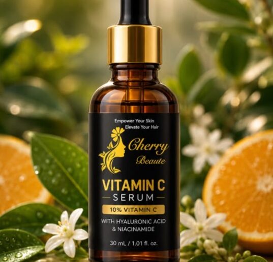 Cherry Beaute Vitamin C Serum 10% with Hyaluronic Acid & Niacinamide | Brightening & Hydrating Face Serum | 30ml