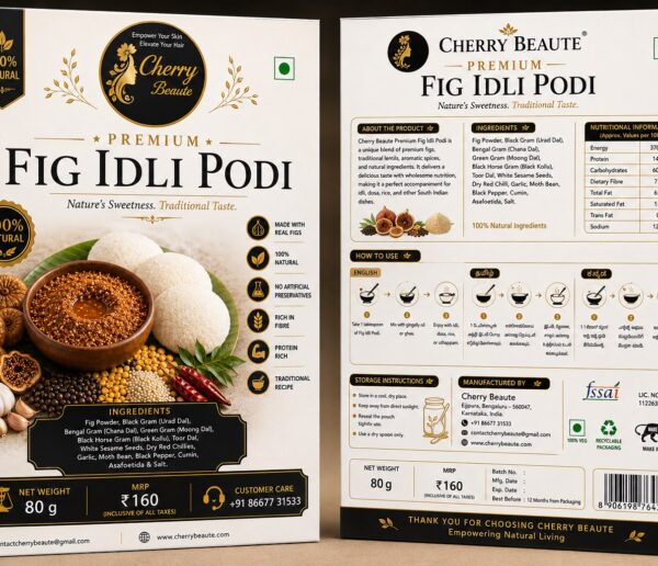 Cherry Beaute Premium Fig Idli Podi – 80g