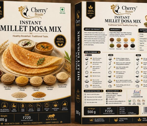 Cherry Beaute Instant Millet Dosa Mix – 500g